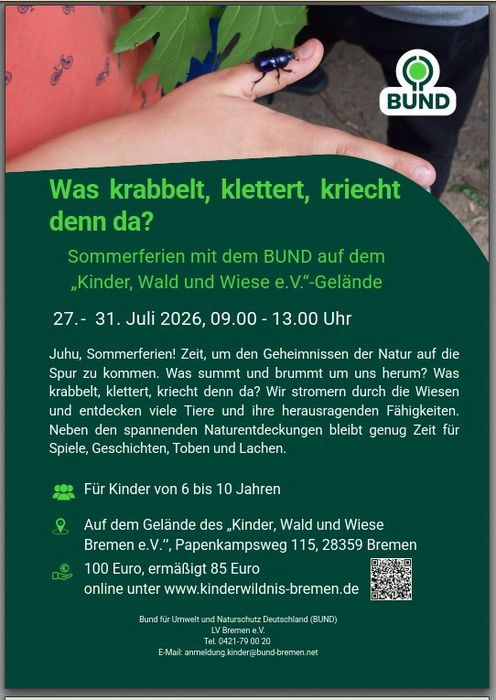 Plakat Ferienwoche Was krabbelt da