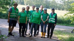 Das FLOW-Team nach getaner Arbeit. Der BUND sagt: Spitze!